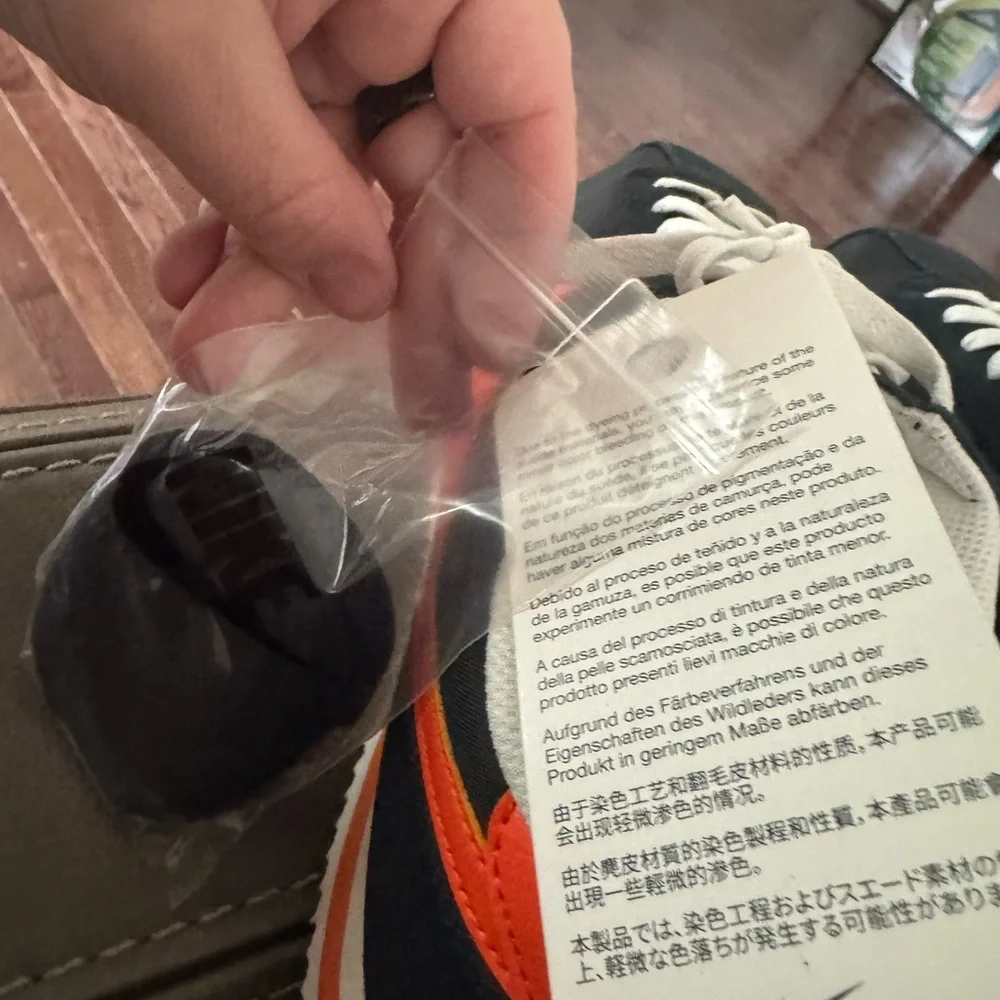 Nike Cortez TXT Black/Safety Orange-Sail Men's Athletic Shoes - Picture 7 of 7